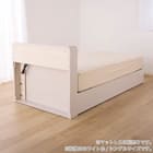 シングル 棚・照明・コンセント・収納付きベッドフレーム(ドレース サイドBOX WH)【島忠ホームズ商品】 20枚目画像