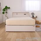 シングル 棚・照明・コンセント・収納付きベッドフレーム(ドレース フットBOX WH)【島忠ホームズ商品】 9枚目画像