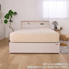 シングル 棚・照明・コンセント・収納付きベッドフレーム(ドレース フットBOX WH)【島忠ホームズ商品】 9枚目画像