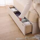 シングル 棚・照明・コンセント・収納付きベッドフレーム(ドレース フットBOX WH)【島忠ホームズ商品】 12枚目画像