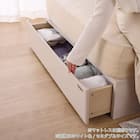 シングル 棚・照明・コンセント・収納付きベッドフレーム(ドレース フットBOX WH)【島忠ホームズ商品】 12枚目画像