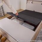 シングル 棚・照明・コンセント・収納付きベッドフレーム(ドレース フットBOX WH)【島忠ホームズ商品】 13枚目画像