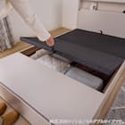 シングル 棚・照明・コンセント・収納付きベッドフレーム(ドレース フットBOX WH)【島忠ホームズ商品】 13枚目画像