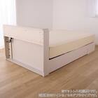 シングル 棚・照明・コンセント・収納付きベッドフレーム(ドレース フットBOX WH)【島忠ホームズ商品】 14枚目画像