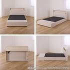 シングル 棚・照明・コンセント・収納付きベッドフレーム(ドレース フットBOX WH)【島忠ホームズ商品】 15枚目画像