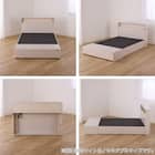 シングル 棚・照明・コンセント・収納付きベッドフレーム(ドレース フットBOX WH)【島忠ホームズ商品】 15枚目画像