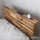 シングル 棚・コンセント付きすのこベッドフレーム(ネスコ WH)【島忠ホームズ商品】 9枚目画像