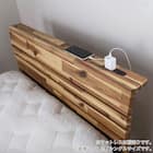 シングル 棚・コンセント付きすのこベッドフレーム(ネスコ WH)【島忠ホームズ商品】 9枚目画像