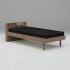 シングル 棚・コンセント付きすのこベッドフレーム(レッグル BR)【島忠ホームズ商品】 1枚目画像