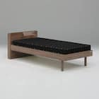 シングル 棚・コンセント付きすのこベッドフレーム(レッグル BR)【島忠ホームズ商品】 1枚目画像