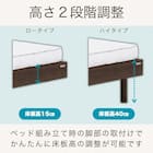シングル 棚・コンセント付きすのこベッドフレーム(レッグル BR)【島忠ホームズ商品】 3枚目画像