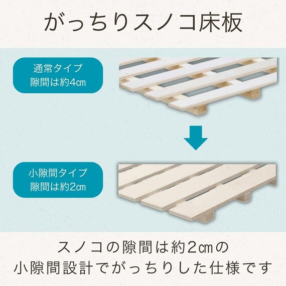 シングル 棚・コンセント付きすのこベッドフレーム(レッグル BR)【島忠ホームズ商品】 7枚目画像