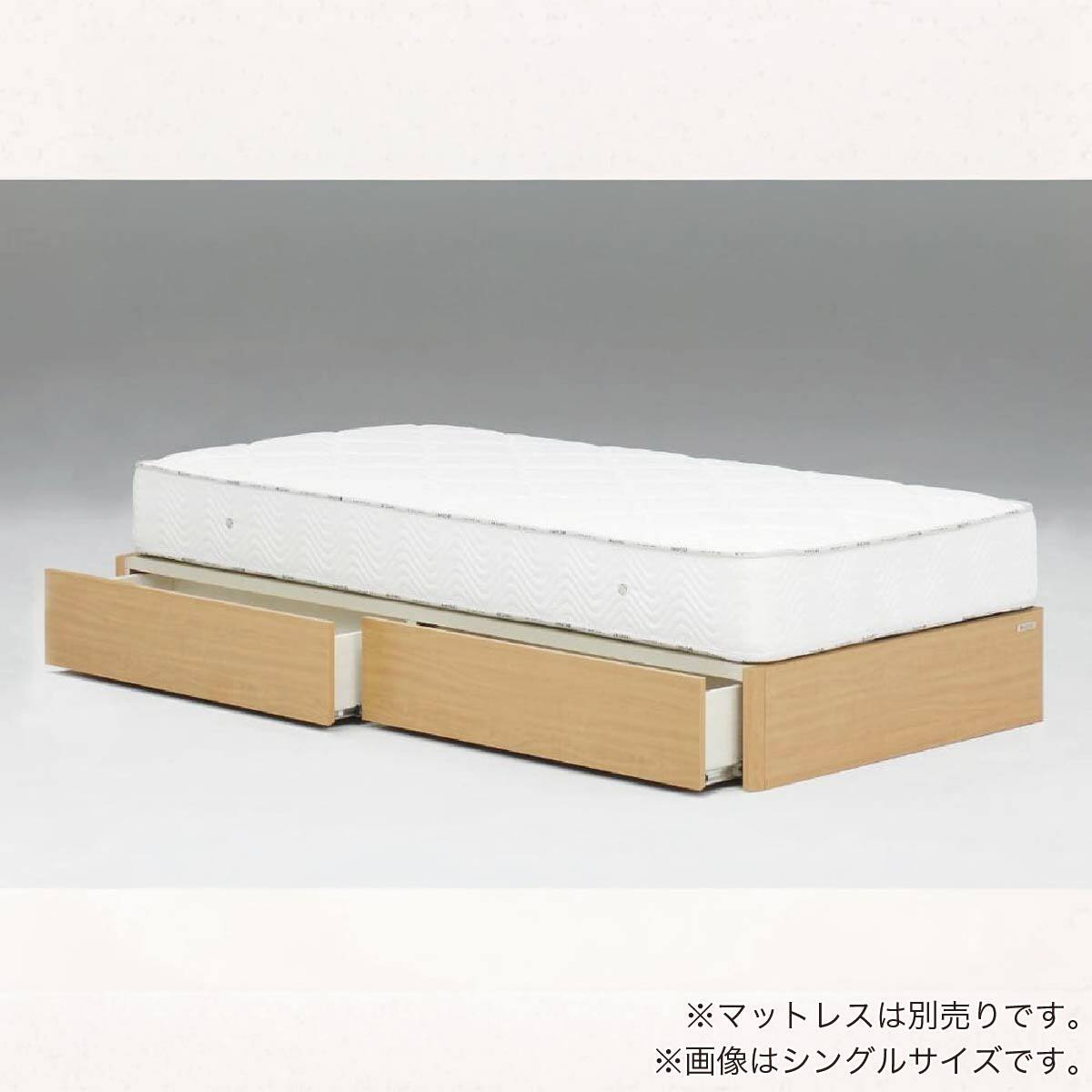 キング 収納付きヘッドレスベッドフレーム(ノエル NA)【島忠ホームズ
