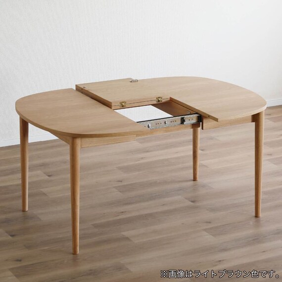 伸長式ダイニングテーブル(エリプス 105 LBR)【島忠ホームズ商品】 9枚目画像