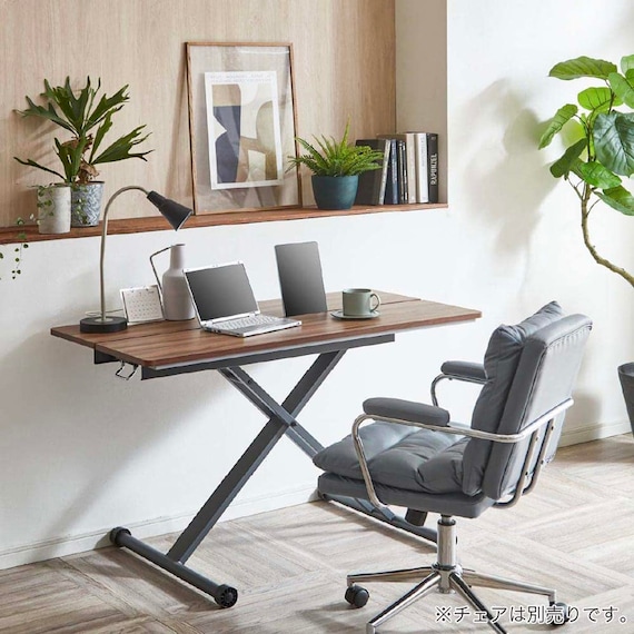 昇降テーブル(ログ120 WN)【島忠ホームズ商品】 2枚目画像