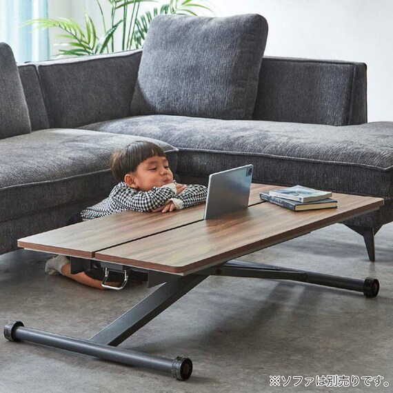 昇降テーブル(ログ120 WN)【島忠ホームズ商品】 5枚目画像