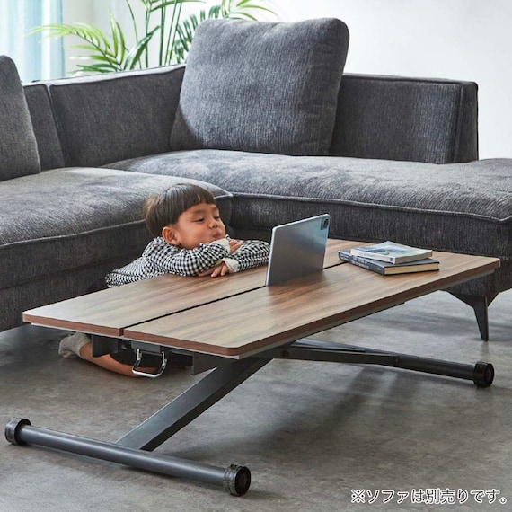 昇降テーブル(ログ120 WN)【島忠ホームズ商品】 5枚目画像