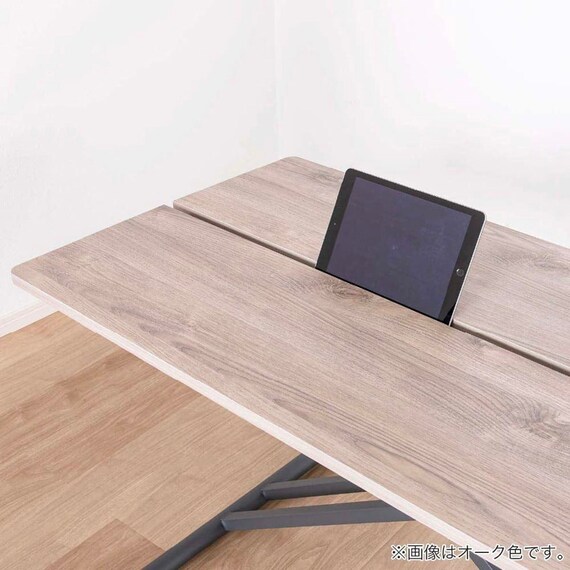 昇降テーブル(ログ120 WN)【島忠ホームズ商品】 10枚目画像