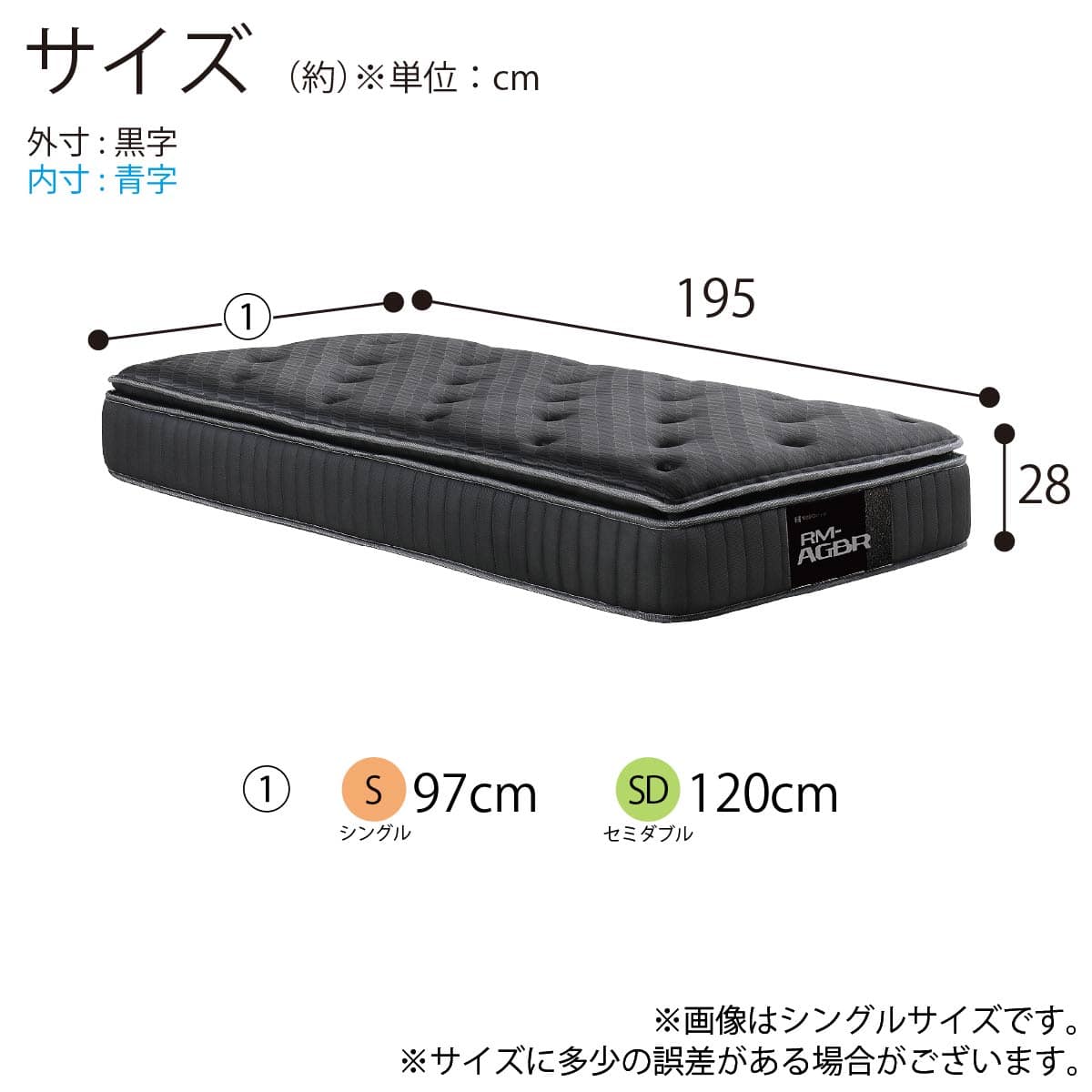 シングル ポケットコイルマットレス(RM-REBK)【島忠ホームズ商品