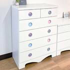 ハイチェスト(サークル/スティッチ 75 WH)【島忠ホームズ商品】 2枚目画像