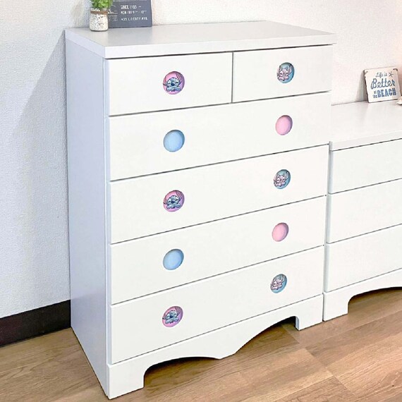 ハイチェスト(サークル/スティッチ 75 WH)【島忠ホームズ商品】 2枚目画像