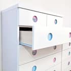 ハイチェスト(サークル/スティッチ 75 WH)【島忠ホームズ商品】 3枚目画像