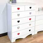 ハイチェスト(ハート/アリス 75 WH)【島忠ホームズ商品】 2枚目画像