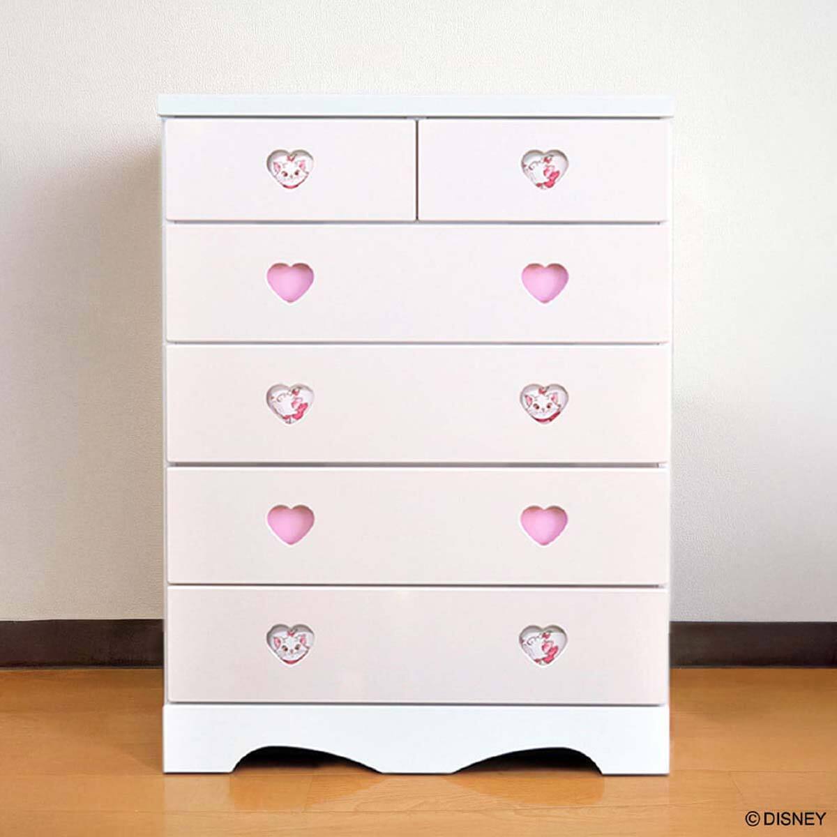 【Pink Love 】★希少　ホワイトラタン　ハート♡チェスト ハイチェスト(ハート/マリー 75 PK)【島忠ホームズ商品】 | ニトリ