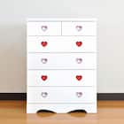 ハイチェスト(ハート/キティ 75 WH)【島忠ホームズ商品】 1枚目画像