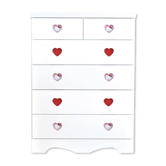 ハイチェスト(ハート/キティ 75 WH)【島忠ホームズ商品】 4枚目画像