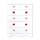 ハイチェスト(ハート/キティ 75 WH)【島忠ホームズ商品】 4枚目画像