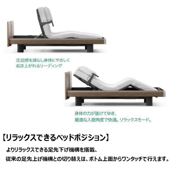 電動セミシングルベッドフレーム(モデルC Aタイプ RA-C1C4SC 3Mスクエア ヨーロピアン ASAあり)【島忠ホームズ商品】 5枚目画像