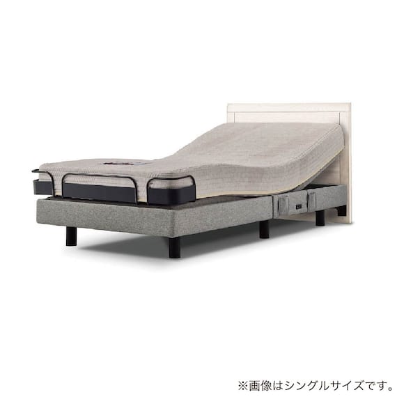 電動セミダブルベッドフレーム + マットレスセット(IDシエラ F2モーター WH AB22S25)【島忠ホームズ商品】 1枚目画像