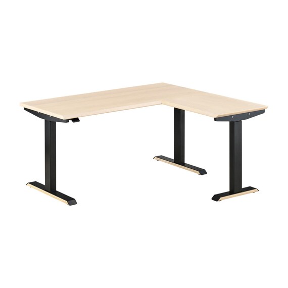 昇降デスク(ジェントラー L型 KWD571 WWBK)【島忠ホームズ商品】 1枚目画像