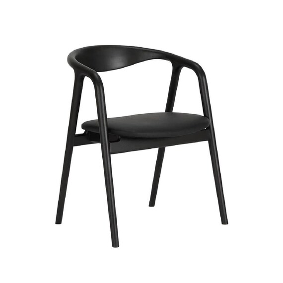 肘付きダイニングチェア(フレット BK)【島忠ホームズ商品】 1枚目画像