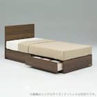 シングル 収納付きベッドフレーム(PR70-05 引出し付 WN)【島忠ホームズ商品】 1枚目画像