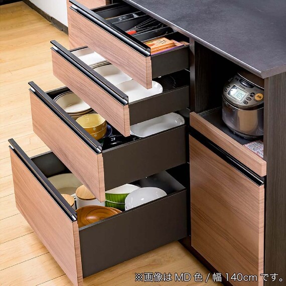 キッチンボード(ココットS幅140cm OP WHWH)【島忠ホームズ商品】 3枚目画像