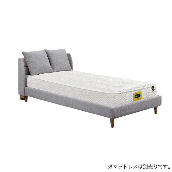 シングル コンセント付きベッドフレーム(ラコット ライトグレー)【島忠ホームズ商品】 1枚目画像