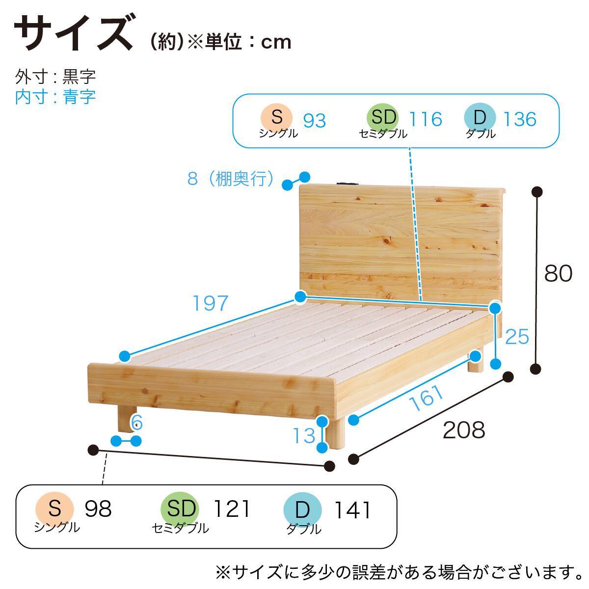 シングル コンセント付きベッドフレーム(トマール)【島忠ホームズ商品