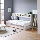 棚・引出し付きデイベッド(テラシアS WH)【島忠ホームズ商品】 2枚目画像