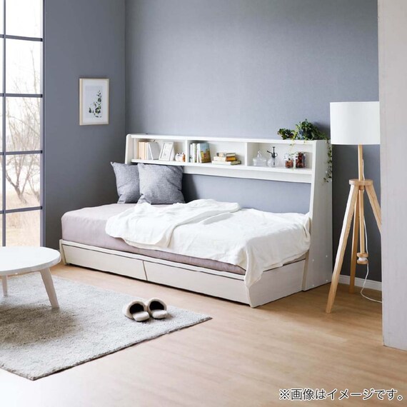 棚・引出し付きデイベッド(テラシアS WH)【島忠ホームズ商品】 2枚目画像