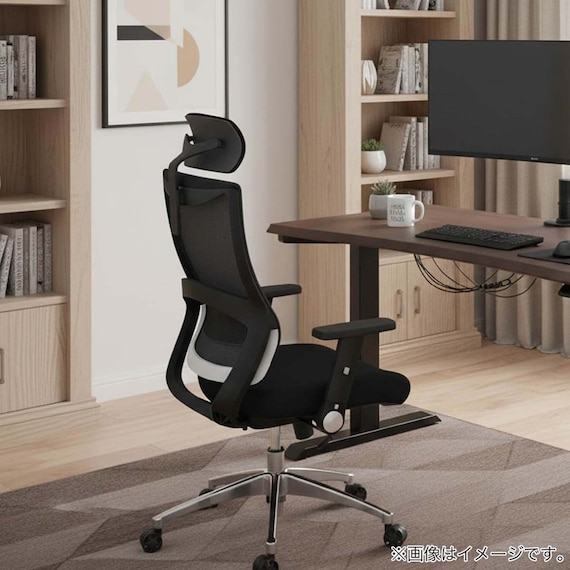 デスクチェア(JG3-101 BK)【島忠ホームズ商品】 3枚目画像
