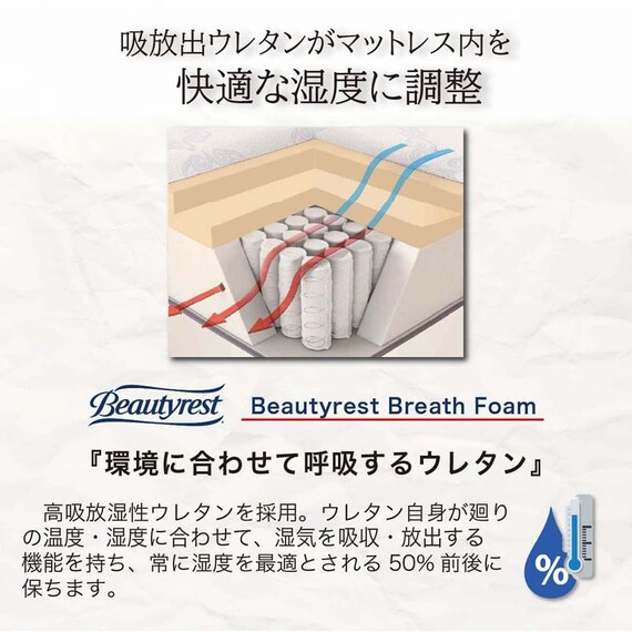 クイーン160マットレス(8.25インチ エッセンシャルブラックカスタム MD 1枚タイプ)【島忠ホームズ商品】 10枚目画像