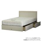 シングル 収納付きベッドフレーム(シエラ フラット 引付き WH)【島忠ホームズ商品】 1枚目画像