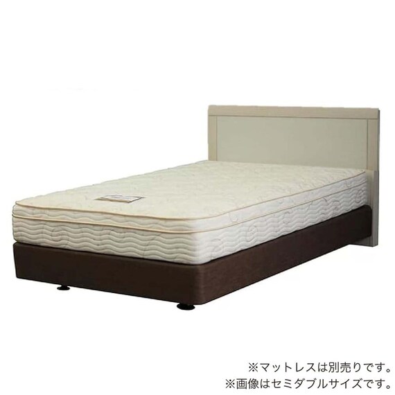 シングル ベッドフレーム(シエラ フラット ダブルクッション WH)【島忠ホームズ商品】 1枚目画像