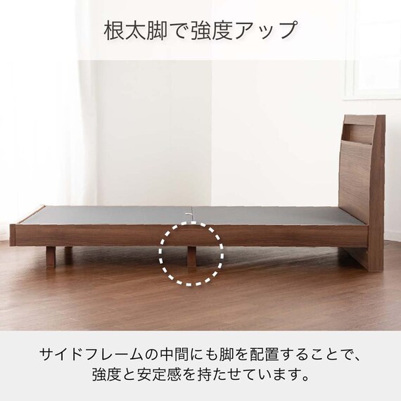シングル ベッドフレーム(シエラフラット ステーション WH)【島忠ホームズ商品】 9枚目画像