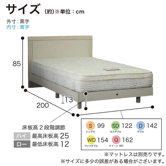 シングル ベッドフレーム(シエラフラット ステーション WH)【島忠ホームズ商品】 14枚目画像