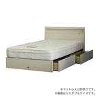 シングル 棚・コンセント・収納付きベッドフレーム(シエラ スリムシェルフ 引付き WH)【島忠ホームズ商品】 1枚目画像