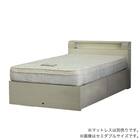 シングル 棚・コンセント・照明・収納付きベッドフレーム(シエラシェルフ 深型引付き WH)【島忠ホームズ商品】 1枚目画像