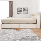 シングル 棚・コンセント・照明・収納付きベッドフレーム(シエラシェルフ 深型引付き WH)【島忠ホームズ商品】 14枚目画像